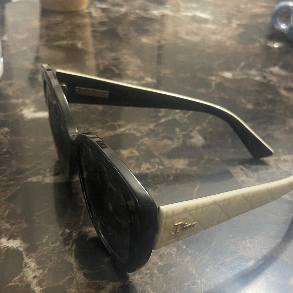 Dior Elegant Black and Cream Sunglasses